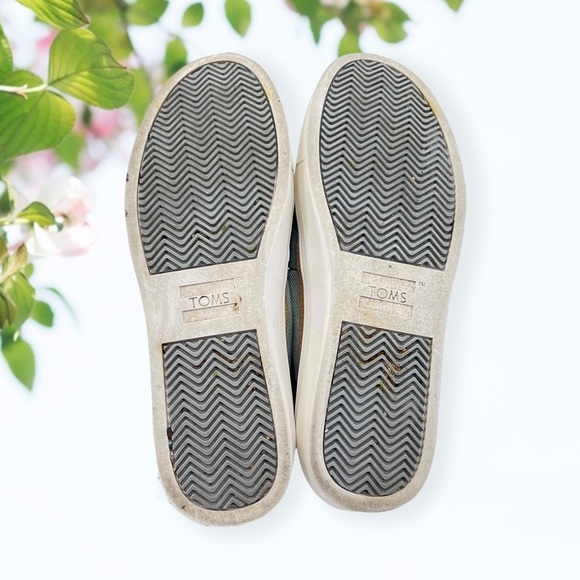 TOMS Silver Slip Ons - Picture 8 of 10